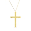 Thumbnail Image 1 of Reaura Rope Twist Cross Necklace Repurposed 14K Yellow Gold 18&quot;