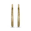 Thumbnail Image 2 of Oval Twist Hoop Earrings 14K Yellow Gold