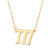 Thumbnail Image 2 of &quot;777&quot; Angel Number Necklace 14K Yellow Gold 18&quot;