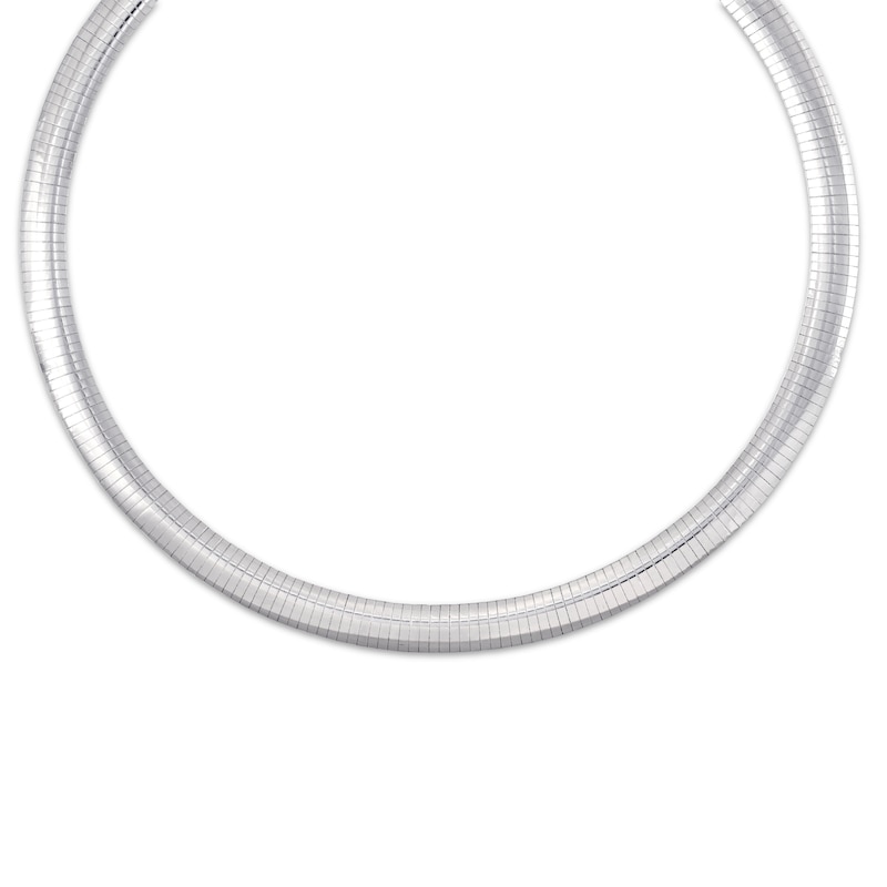 Main Image 2 of Omega Chain Necklace Solid Sterling Silver 18&quot;