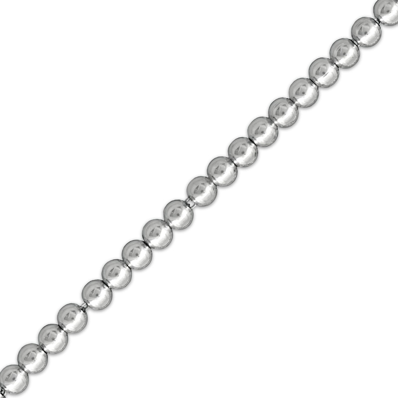 Main Image 2 of Polished Bead Bracelet 3mm Solid Sterling Silver 7.5&quot;