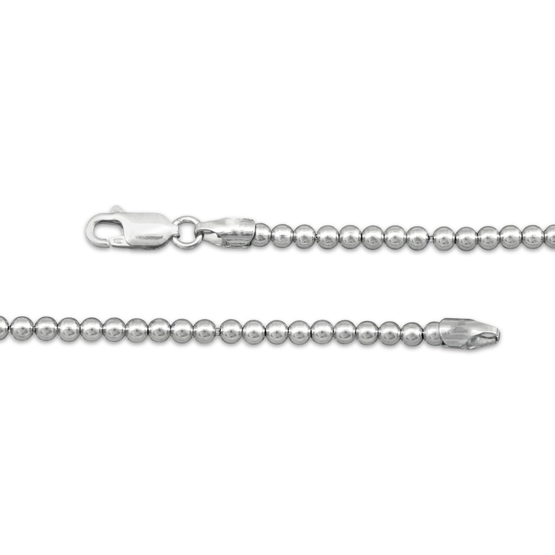 Main Image 3 of Polished Bead Bracelet 3mm Solid Sterling Silver 7.5&quot;