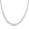 Thumbnail Image 1 of Graduated Bead Chain Necklace Semi-Solid Sterling Silver 18&quot;