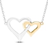 Thumbnail Image 1 of Locking Hearts Necklace 10K Two-Tone Gold 18&quot;