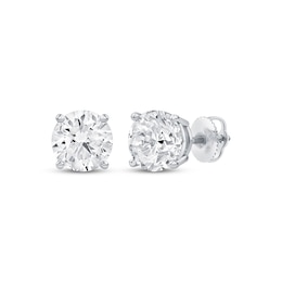 KAY Lab-Grown Diamonds Round-Cut Solitaire Stud Earrings 3 ct tw 14K White Gold (I/SI2)