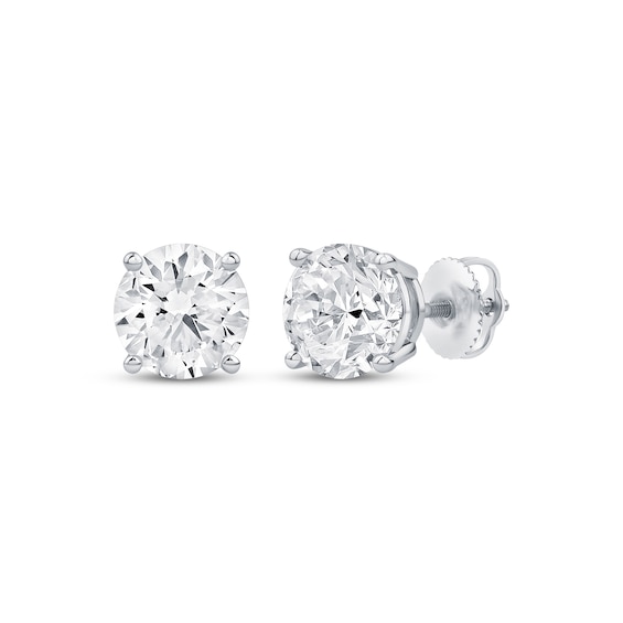 KAY Lab-Grown Diamonds Round-Cut Solitaire Stud Earrings 3 ct tw 14K White Gold (I/SI2)