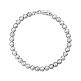 Bead Chain Bracelet 5mm Solid Sterling Silver 7.5"