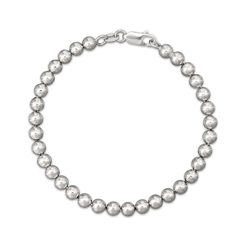 Main Image 1 of Bead Chain Bracelet 5mm Solid Sterling Silver 7.5&quot;