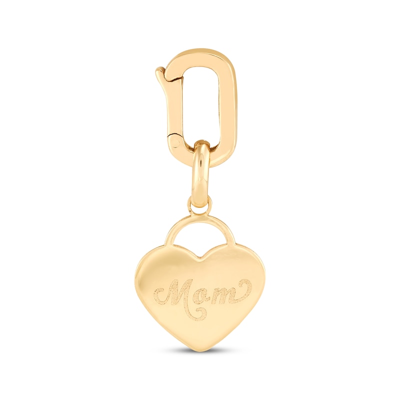 Main Image 1 of Charmed Memories &quot;Mom&quot; Heart Charm 10K Yellow Gold