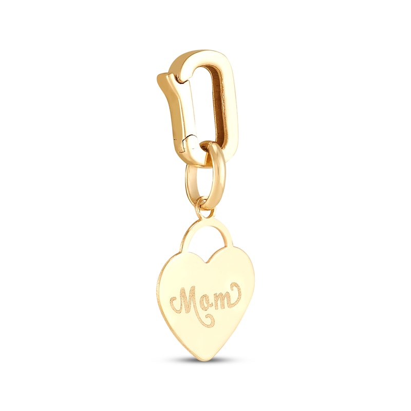 Main Image 2 of Charmed Memories &quot;Mom&quot; Heart Charm 10K Yellow Gold