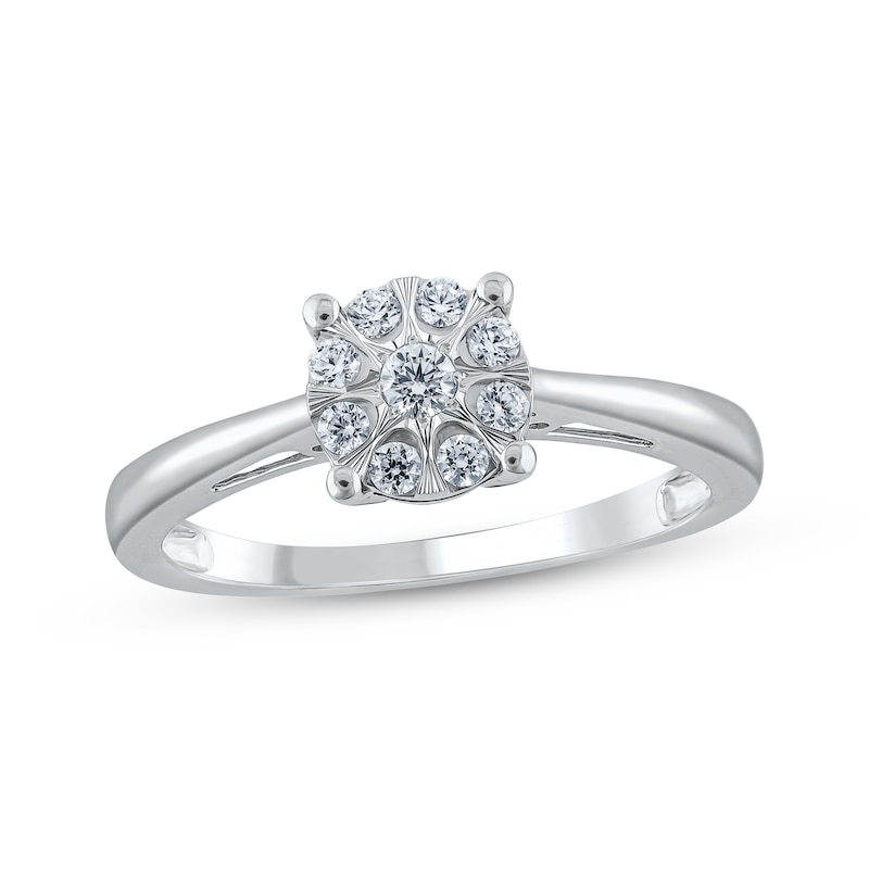 Main Image 1 of Multi-Diamond Promise Ring 1/5 ct tw 10K White Gold