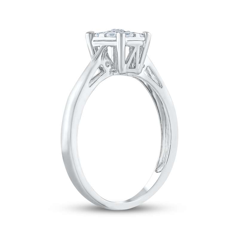Main Image 2 of Multi-Diamond Promise Ring 1/5 ct tw 10K White Gold