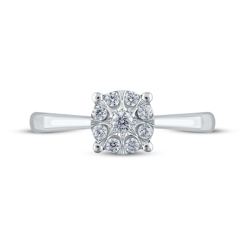 Main Image 3 of Multi-Diamond Promise Ring 1/5 ct tw 10K White Gold