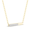 Thumbnail Image 2 of STUDIO BY KAY Diamond Bar Necklace 1/6 ct tw 24K Yellow Gold Vermeil Sterling Silver 18&quot;