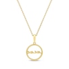 Thumbnail Image 3 of Diamond Circle &quot;Mama&quot; Necklace 1/10 ct tw 10K Yellow Gold 18&quot;