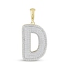 Thumbnail Image 1 of Diamond Puff Letter D Initial Charm 1/3 ct tw 10K Yellow Gold