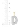 Thumbnail Image 3 of Diamond Puff Letter D Initial Charm 1/3 ct tw 10K Yellow Gold