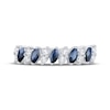 Thumbnail Image 3 of Now + Forever Marquise-Cut Natural Blue Sapphire & Round-Cut Diamond Anniversary Ring 1/5 ct tw 10K White Gold
