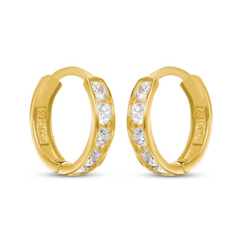 CZ hoops Yellow Gold CZ hoops Yellow Gold