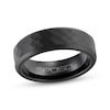 Thumbnail Image 1 of Now + Forever Men's Hammered Wedding Band Black Ion-Plated Tungsten Carbide 7mm