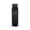 Thumbnail Image 2 of Now + Forever Men's Hammered Wedding Band Black Ion-Plated Tungsten Carbide 7mm