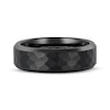 Thumbnail Image 3 of Now + Forever Men's Hammered Wedding Band Black Ion-Plated Tungsten Carbide 7mm
