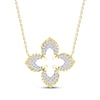 Thumbnail Image 1 of Diamond Flower Outline Necklace 1/5 ct tw 10K Yellow Gold