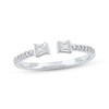 Thumbnail Image 1 of Baguette & Round-Cut Lab-Grown Diamond Deconstructed Ring 1/5 ct tw 10K White Gold