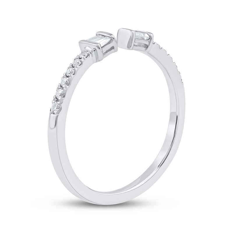 Main Image 2 of Baguette & Round-Cut Lab-Grown Diamond Deconstructed Ring 1/5 ct tw 10K White Gold