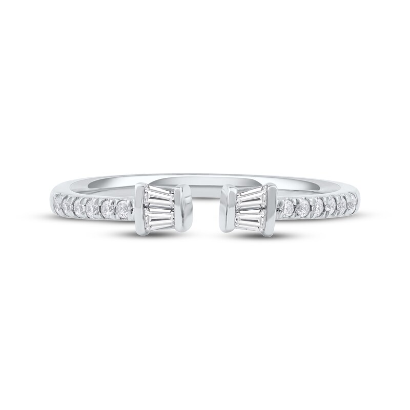 Main Image 3 of Baguette & Round-Cut Lab-Grown Diamond Deconstructed Ring 1/5 ct tw 10K White Gold
