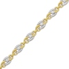 Thumbnail Image 2 of Diamond Oval Twist Link Bracelet 1/2 ct tw 10K Yellow Gold 7&quot;
