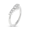 Thumbnail Image 2 of THE LEO Legacy Lab-Grown Diamond Pear-Shaped & Round-Cut Anniversary Ring 1/2 ct tw 14K White Gold