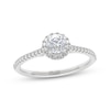 Thumbnail Image 1 of THE LEO Prisma Diamond Round-Cut Halo Engagement Ring 1/2 ct tw 14K White Gold