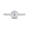 Thumbnail Image 3 of THE LEO Prisma Diamond Round-Cut Halo Engagement Ring 1/2 ct tw 14K White Gold
