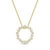 Thumbnail Image 1 of Diamond Squiggle Circle Necklace 1/3 ct tw 10K Yellow Gold 18&quot;