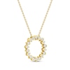 Thumbnail Image 2 of Diamond Squiggle Circle Necklace 1/3 ct tw 10K Yellow Gold 18&quot;