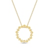 Thumbnail Image 3 of Diamond Squiggle Circle Necklace 1/3 ct tw 10K Yellow Gold 18&quot;