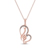 Thumbnail Image 3 of Arabic &quot;Grandma&quot; Diamond Tilted Heart Necklace 1/5 ct tw 10K Rose Gold 18&quot;
