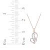 Thumbnail Image 5 of Arabic &quot;Grandma&quot; Diamond Tilted Heart Necklace 1/5 ct tw 10K Rose Gold 18&quot;