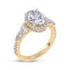 Thumbnail Image 2 of Now + Forever Oval-Cut Lab-Grown Diamond Halo Engagement Ring 2-3/4 ct tw 14K Yellow Gold