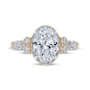Thumbnail Image 3 of Now + Forever Oval-Cut Lab-Grown Diamond Halo Engagement Ring 2-3/4 ct tw 14K Yellow Gold