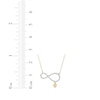 Thumbnail Image 2 of Diamond Infinity & Heart Dangle Necklace 1/8 ct tw 10K Yellow Gold 18"