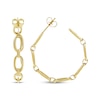 Thumbnail Image 3 of Paperclip Hoop Earrings 10K Yellow Gold 25mm