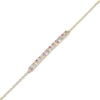 Thumbnail Image 3 of KAY x Rocksbox Multi Lab-Created Gemstone & Lab-Grown Diamond Bar Bracelet 1/20 ct tw 24K Yellow Gold Vermeil Sterling Silver 8"