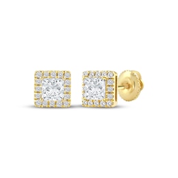 KAY Lab-Grown Diamonds Princess-Cut Stud Earrings 1/2 ct tw 14K Yellow Gold (F/SI2)