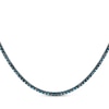 Thumbnail Image 1 of Men's Blue Diamond Tennis Necklace 6-1/2 ct tw Sterling Silver 20"