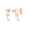Thumbnail Image 1 of Diamond Solitaire Lightning Bolt Stud Earrings 1/10 ct tw 10K Yellow Gold (I/I2)
