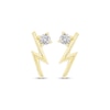 Thumbnail Image 2 of Diamond Solitaire Lightning Bolt Stud Earrings 1/10 ct tw 10K Yellow Gold (I/I2)