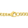 Thumbnail Image 3 of Men's Tiger's Eye Quartz Cross Necklace Yellow Ion-Plated Stainless Steel 24"
