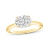 Thumbnail Image 1 of Now + Forever Oval-Cut Diamond Solitaire East-West Hidden Halo Engagement Ring 1 ct tw 14K Yellow Gold (I/I2)